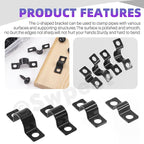 Swpeet 120Pcs 4 Sizes 5mm 8mm 10mm 12mm Two Hole U Bracket Clamp with Screws Assortment Kit, U-Clamps, Metal Pipe Clamps, Pipe Strap Clamps, Conduit, Tension Clips for Fixing Pipe or Cable