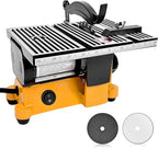 4" Mini Table Saw, 60W 110V Portable Miter Saw Table Saw Bench Electric Cutting Machine for DIY Handmade Woodworking Crafts, with 3 Blades