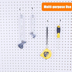 Pegboard Hooks, 6 Inch 50-Pack,Sturdy and Durable L Shape Galvanized Metal suitbale for 1/4 and 1/8 Pegboard Hooks with Rubber Tipped,Pegboard Hooks for Garage,Office,Kitchen,Store(Silver)