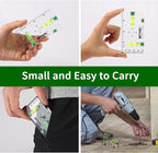 BETHEL 90°/180° Compact Level with Shatterproof Cross-check Magnetic Bubble, Mini Pocket Spirit Level for Picture Hanging Marking Measuring Instruments Layout tools (95×13×51(MM))