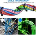 Zip Ties 8 inch Black Zip Ties 1000 Pack, Wire Ties with 50lb Tensile Strength, UV Resistant Cable Ties, Self-locking Plastic Ties for Indoor and Outdoor Use, by Tantti.