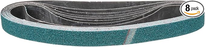 1 x 42 Inch Sanding Belt, 8 Pcs 36 Grit Zirconia Knife Sharpener Belts Work Sharpening for Belt Sander Knife Carving Tool Metal Working
