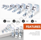 Tanstic 20Pcs 2 Inch EMT Pipe Strap Zinc Plated Steel One Hole Strap Conduit Clamp Rigid Pipe Strap for Pipe Fixing