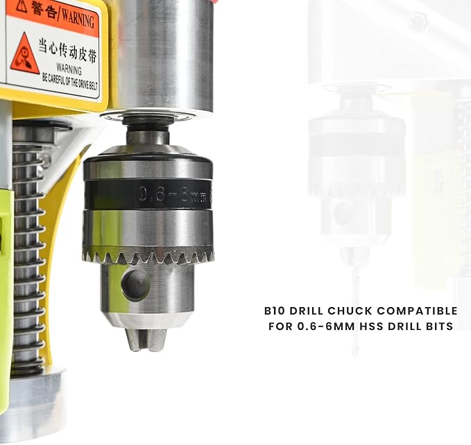 Electric Mini Bench Top Drill Press, 7 Speed Drilling Machine w/ B10 Chuck for 0.6-6mm Bits, Mefape DIY Metal Woodworking Jewelry Drill Tool