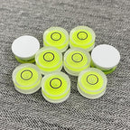5Pcs Small Circular Bubble Levels with Double Sided Adhesive Bottom Mini Little Stick-on Bubble Spirit Level Measuring Layout Tools Levels (15x6mm)