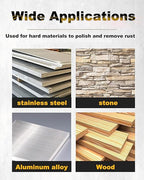 Rocaris 6 Pack Abrasive Drum Paint and Rust Remover, 40 Grit Abrasive Wheel Wire Drawing Polishing Wheel for Wood Metal Surface Polishing, 4.5" x 4"