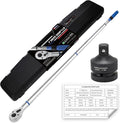 1-Inch Drive Click Torque Wrench, Dual-Direction Click Professional Torque Wrench 200-1200FT.LB/271-1356.7N.M, Dual Range Scales Graduated in FT.LB and N.M