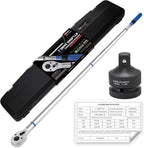1-Inch Drive Click Torque Wrench, Dual-Direction Click Professional Torque Wrench 200-1200FT.LB/271-1356.7N.M, Dual Range Scales Graduated in FT.LB and N.M