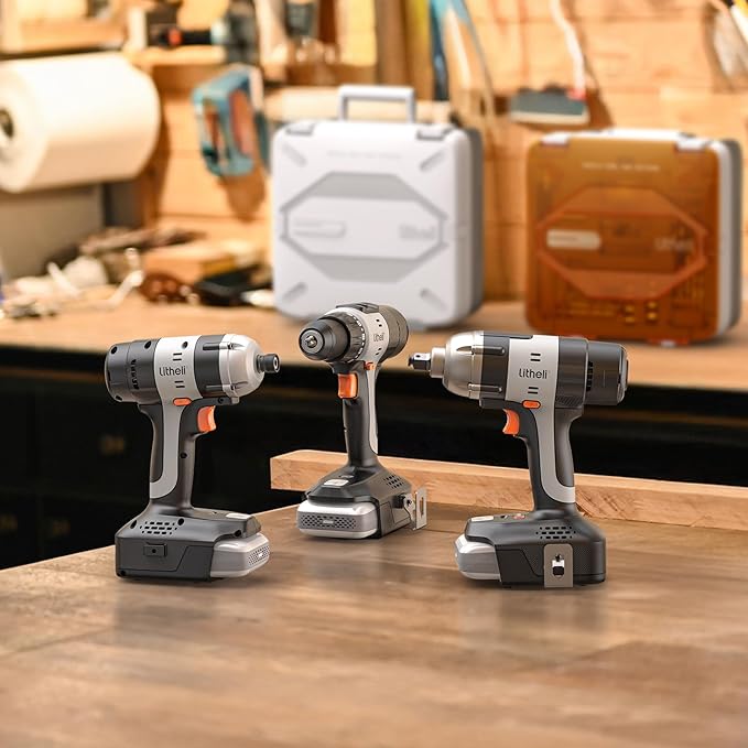 Litheli 20V Cordless Impact Driver Kit, 1593 in-lbs Max Torque, 1/4 in. Hex Power Drill/Driver Set with Battery (Charger not included)