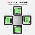 Digital Level Angle Gauge Meter Magnetic Electronic Level Angle Finder Tool Protractor Inclinometer Woodworking Tools with Magnet for Construction, Woodworking and Machinery(Black+white) (black)