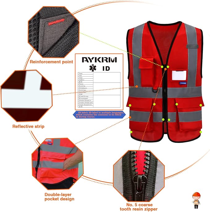 safety vest red