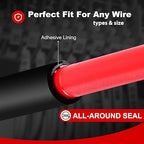1" 65ft 3:1 Heat Shrink Tubing with Adhesive Lining - Marine Grade, Ideal for Home, Automotive, and Industrial Use - Red