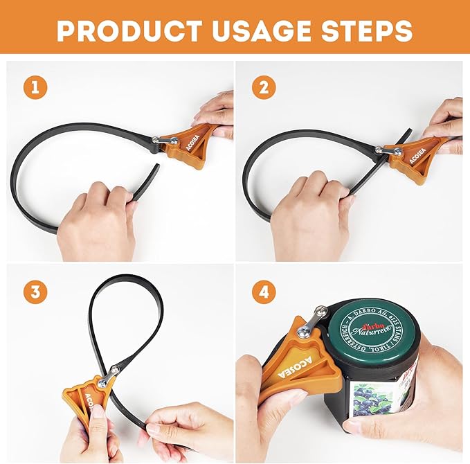 2-Pack Strap Wrench,Oil Filter Wrench with Diameter 6" and 4" Heavy Duty Rubber Strap,Adjustable Blet Wrench as Jar Opener,Water Filter,Plumbing,Sink Wrench Faucet Tool