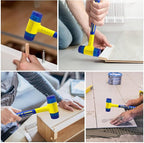 BOOSDEN Double-Faced Rubber Mallet Hammer, Shockproof Anti-Slip Small Hammer, 30mm