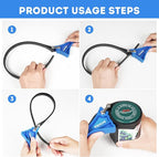 2-Pack Strap Wrench, 6" and 4" Rubber Strap, Adjustable Blet Jar Opener, Water Filter Plumbing Faucet Tool