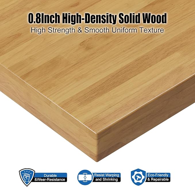 70” Heavy-Duty Solid Wood Work Bench Work Table with Wheels, Adjustable Height Portable Workbench with Power Outlets & Pegboard, 3000 Lbs Capacity Workstation for Garage, Workshop