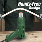 1500W Heat Gun, Fast Heat Hot Air Gun Kit with 662℉ & 1022℉ Dual-Temperature Settings, 4 Nozzles for Shrink Wrapping, Stripping Paint, Resin, Crafts