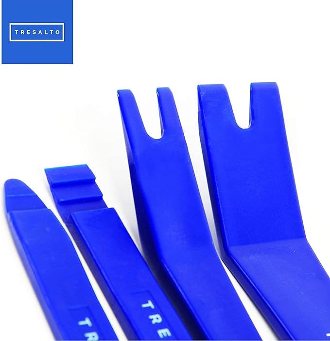 Auto Trim Removal Tool Set - 4pcs No-Scratch Plastic Pry Tool Kit for Car Interior - Fastener, Clip, Door Panel, Molding, and Dashboard Removal Tools - Easy-to-Use Auto Trim Tools for Vehicles