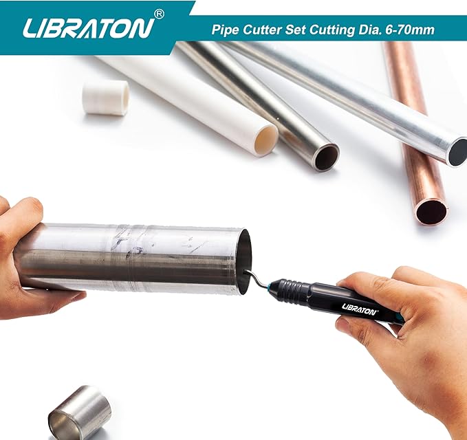 Libraton Copper Tube Cutter 1/4" to 2-3/4", Tube Cutter, Heavy-duty Tubing Cutter for Copper Pipe with Deburring Tool