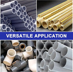 6Pcs PVC Pipe Reamer Kit With 3/4inch, 1inch,1-1/2inch, 2inch, 3inch, 4inch Head Aluminum, PVC Fitting Saver, PVC Socket Saver For SCH40, ABS, CPVC, Fit for Standard 1/2" Drill