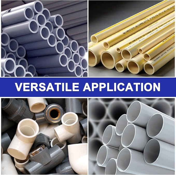 6Pcs PVC Pipe Reamer Kit With 3/4inch, 1inch,1-1/2inch, 2inch, 3inch, 4inch Head Aluminum, PVC Fitting Saver, PVC Socket Saver For SCH40, ABS, CPVC, Fit for Standard 1/2" Drill