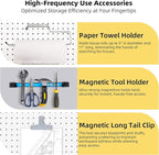 283PCS Metal Pegboard Hooks Organizer Kit for Organizing Various Tools - Heavy Duty 1/4" & 1/8" Pegboard Accessories with Pegboard Bins, Wall Mount Tool Storage for Garage, Workshop & Kitchen