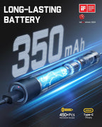 Fanttik E1 Max Electric Screwdriver, Mini Precision Screwdriver Set, 50 Magnetic Bits, Magnetic Storage, 5/32‘’Hex, Repair Tool Kit for Electronics Phone Camera Laptop Watch (White)