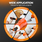 Kejector Cordless Rotary Tool Kit with 113 Accessories Mini Rotary Tool with LED Screen & Ring Light 5-Speed Adjustable for Engraving Sanding, Polishing, Carving, Cutting, DIY Crafts, USB-C Charging