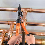 HZLZRZ ProPress Tool Copper Tube Fittings Hydraulic Copper Pipe Crimping Tool with 1/2,3/4 and 1 inch Jaws and Stainless Steel Pipe Cutter and Deburring Tool,Suit for Narrow Space and Tee Fittings