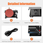 Mini Table Saw for Crafts - Portable Small Saw with Adjustable Speed for Cutting, Drilling, Grinding, Polishing Wood, Acrylic, Plastic (Black)