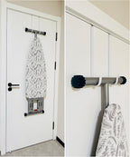 Over The Door Metal Hooks with Plastic Coating 10" Fit 0.5" to 1 3/8" Door 4 Pcs Heavy Duty Single Towel Robe Rack Wreath Bathroom Shower Hanger Shoe Organizer Ironing Board Long White