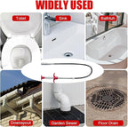 Drain Snake Hair Drain Clog Remover Tool - 114inch Sink Drain Cleaner for Toilet Sewer Shower Kitchen Bathroom Tub Clogged Drains Opener Cleaning Tool