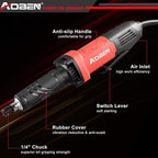AOBEN Electric Die Grinder 1/4" Collet, 28000 RPM Power Straight Grinder Tool, Heavy Duty Metal Grinding, Polishing, Deburring & Welding Repair, Ergonomic Grip