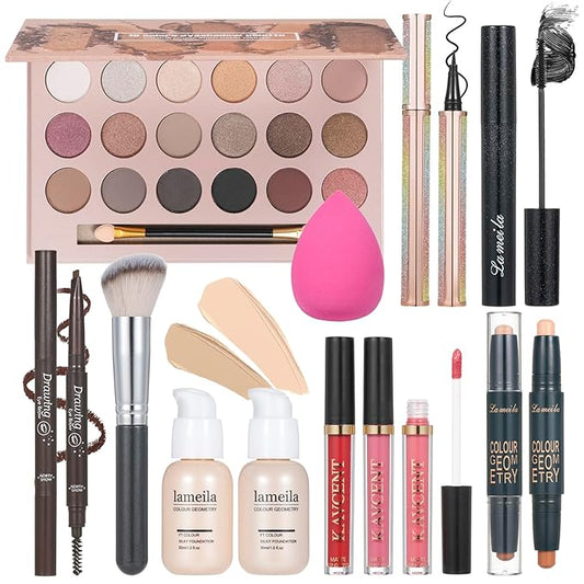 Makeup Kits Makeup Sets for Teens Women Teenagers Makeup Kit for Women Full Kit Make up Set Girls Gift Eyeshadow Foundation Makeup Kits for Teens Girls Ages-VeraVaultWomen