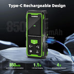 Huepar Professional Dual Laser Measuring Tool 393ft, Rechargeable Bilateral Laser Measurement Tool, Digital Laser Room Measure Devices, Metro Laser Measurement Tool with Angle Sensor, Magnetic Back