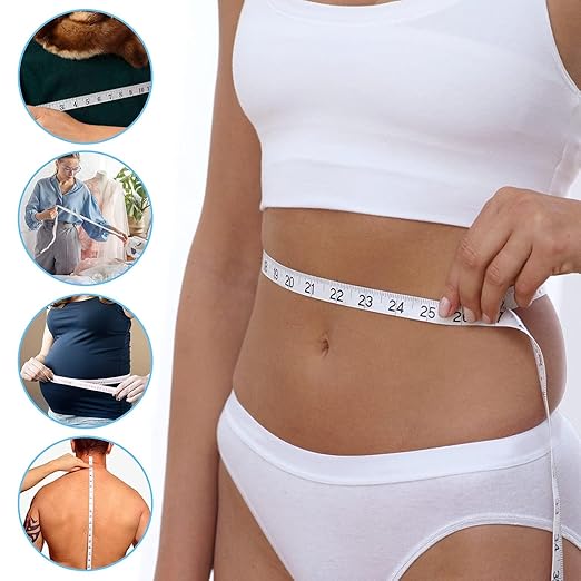 Tape Measure, Measuring Tape for Body Measurements Retractable,Fabric Sewing Tailor Cloth Knitting Craft Weight Loss Measurements Dual Sided 4 Pack (White)
