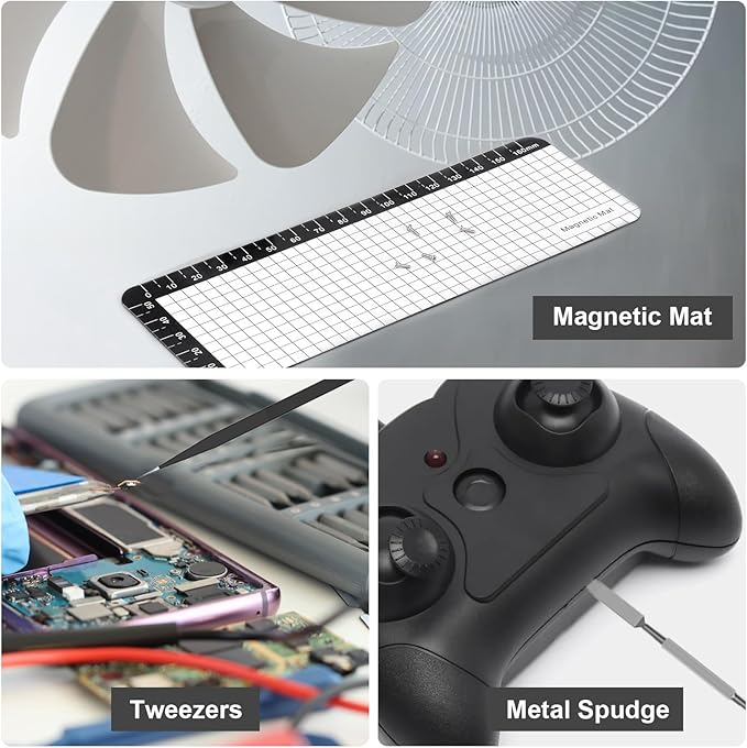 MQFORU Mini Electric Screwdriver, 72 in 1 Precision Screwdriver Kit with 64 Magnetic Bits, 5 Torque Settings，LED Screen Display, Rechargeable Power Screwdriver for Precision Work Phone Watch Camera