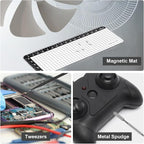 MQFORU Mini Electric Screwdriver, 72 in 1 Precision Screwdriver Kit with 64 Magnetic Bits, 5 Torque Settings，LED Screen Display, Rechargeable Power Screwdriver for Precision Work Phone Watch Camera