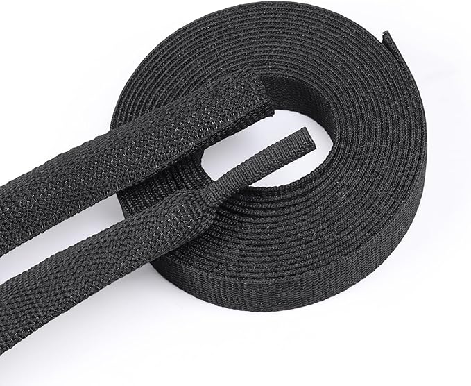 Braided Sleeving 2:1 Shrinkable Fabric Heat Shrink Tubing- Abrasion Protection Flexibility Wiring Harness Cable Sheath (1/2" ID, 30ft)