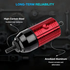 YUZES Rivet Nut Tool Rivet Nut Kit, Rivet Nut Gun Adapter Compatible with Cordless Drill & Ratchet Wrench, Newly Labor-Saving Rivnut Tool with 10 Mandrels & 50 Rivet Nuts, Rugged Carrying Case