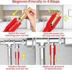 Faucet and Sink Installer（8-in-1）Multi-purpose Wrench Plumbing Tool for Toilet Bowl/Sink/Bathroom/Kitchen Plumbing Repair Installation Hand Tools(red)
