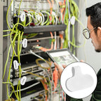 40 Pcs Cable Labels Hook and Loop Cable Labels Self Adhesive Writable Cable Wraps Paste Wire Tags Mini Waterproof Cable Tags for Electronics Computers Management Organizer Identification