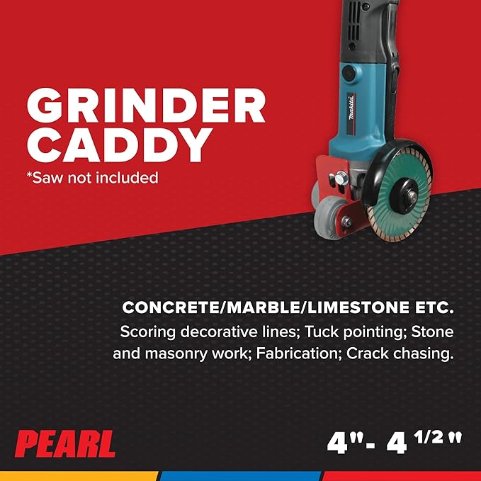 PEARL ABRASIVE CO. BR45003 3-Wheel Grinder Caddy Blade Roller