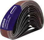 15 Pcs 1-1/8 x 21 Inch Assorted Aluminum Oxide Sanding Belt - 80/120/150/240/400 Grit
