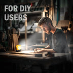 Magnetic Work Light, 1200LM COB LED Rechargeable Work Light with 15 Lighting Modes, 360°Rotatable Flood Lights for Car Repairing, Job Site Lighting Emergency Outdoor Camping Hiking