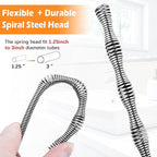 25 FT Plus Double Mode Drain Snake Tools, 13-in-1 Drain Auger for Sink and Drain Unblocking, Plumbing Snake for Kitchen, Bathrom and Shower Sink, Snake for Real DYIs[Upgraded 4.0]