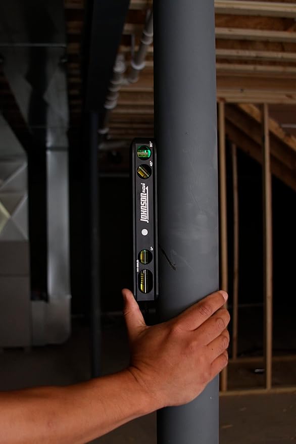 Johnson Level & Tool 1411-0900LED 9" Magnetic LED Billet Torpedo Level