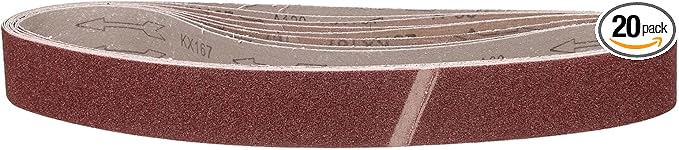 1-1/2 x 30 Inch Sanding Belt, 20 Pcs 60 Grit Knife Sharpener Belts Work Sharpening for Belt Sander Knife Carving Tool Metal Working