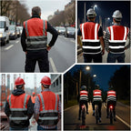 BeautyWill Custom Safety Vest Customized Logo Class 2 High Visibility Reflective Vest with Pockets Construction workwear