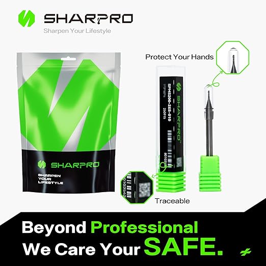 Carbide Ball Nose End Mill 2 Flute 4mm SHK. 1mm Cutting Dia. 3D Carving, High-Speed and Deep Cutting, AlCrN Coated, Apply for Alloy Steel, Stainless Steel and Various Cast Iron.